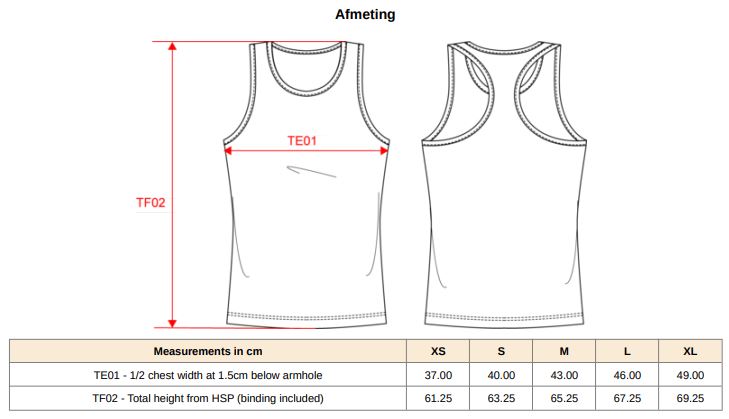 Sporttop dames - 100% polyester
