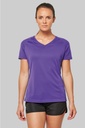 T-shirt getailleerd V-hals - 100% polyester foto