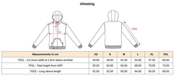 Hoodie met rits getailleerd