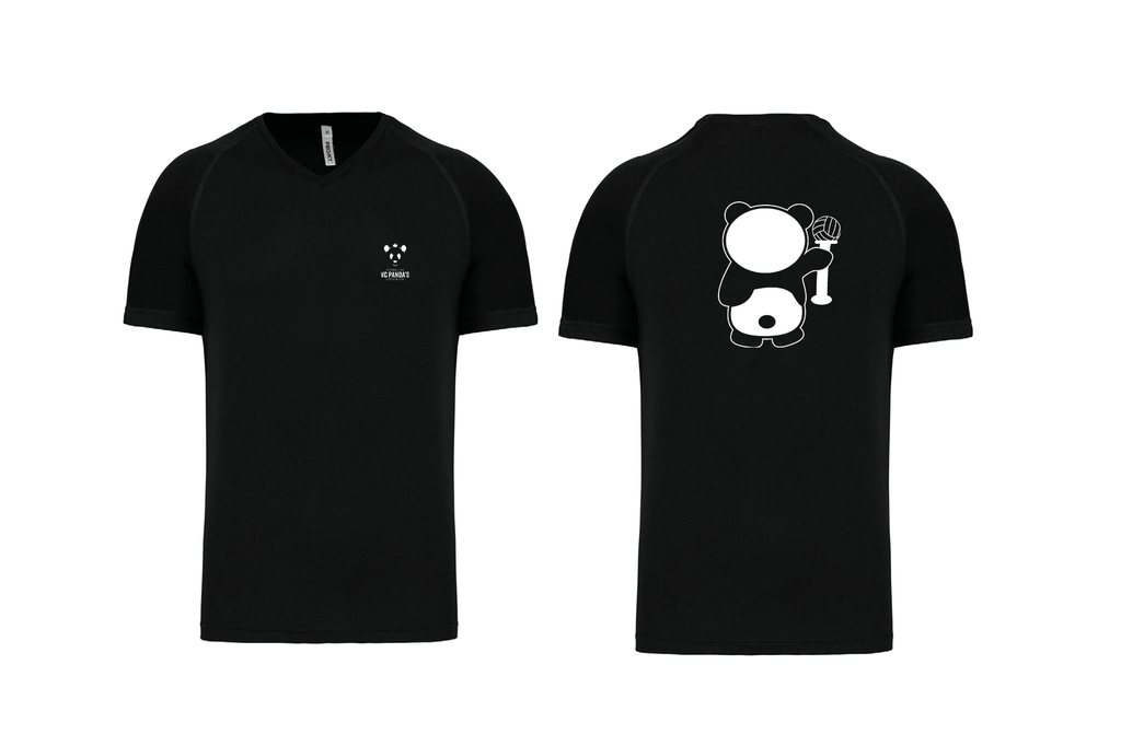 VC PANDA - T-shirt unisex V-hals - 100% polyester
