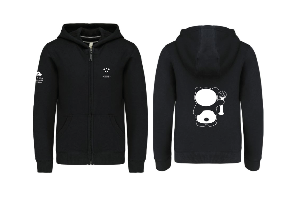 VC PANDA - Hoodie met rits kids