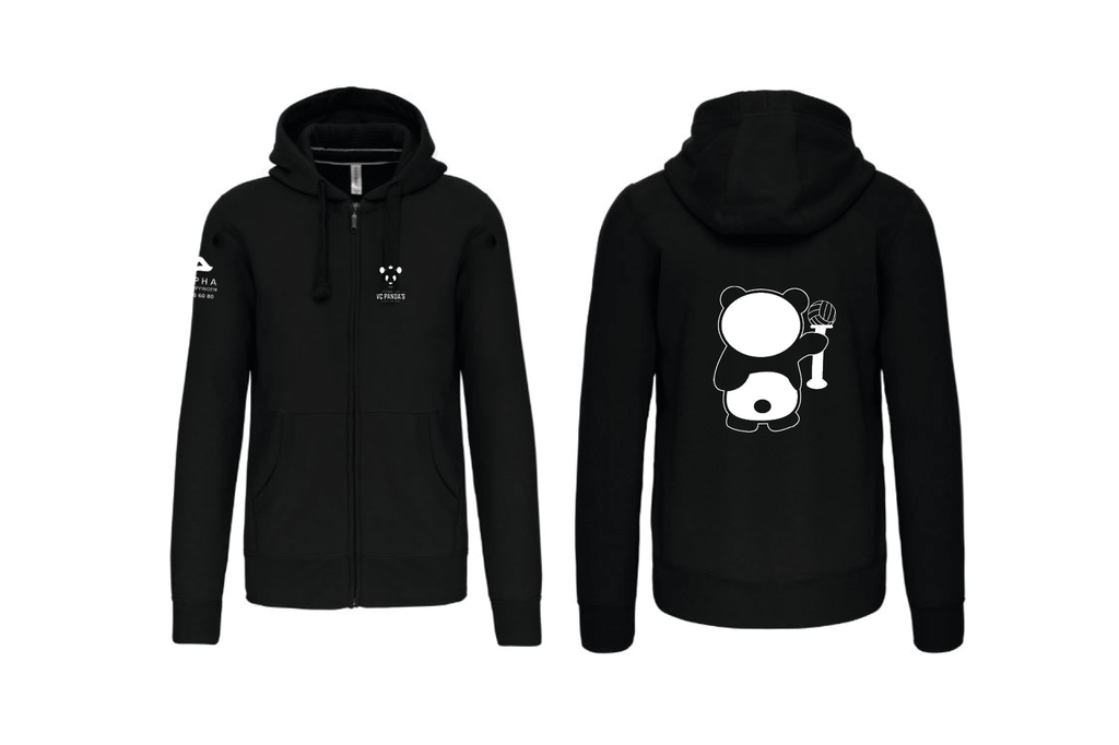 VC PANDA - Hoodie met rits unisex